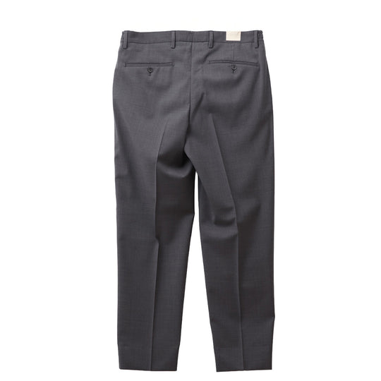 26SS PORTOBELLO ZIGNONE ウール ボックスプリーツ テーパードパンツ ダークグレー