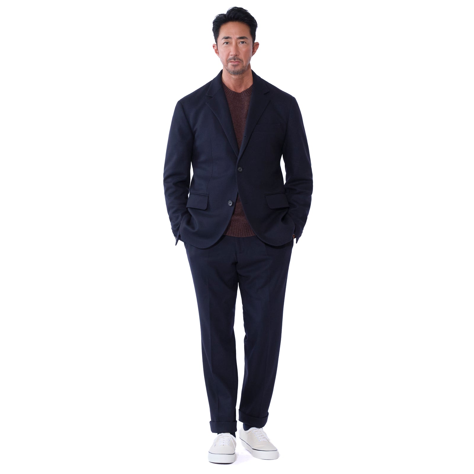 干場義雅×MOVB×DRESSTERIOR】トリプルコラボ スラックス ネイビー