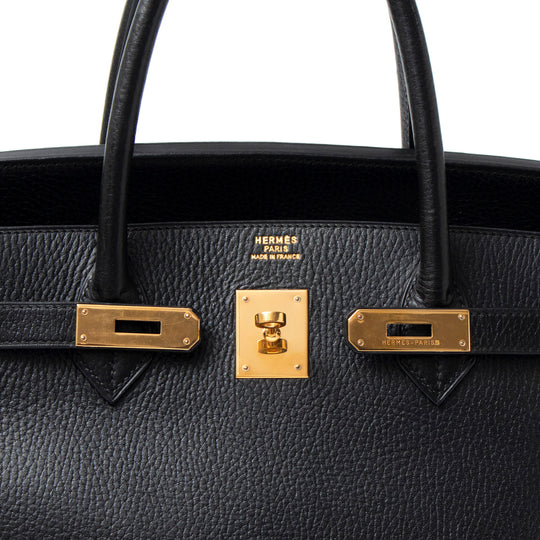 【銀行振込専用商品】Hermes バーキン アルデンヌ ブラック×ゴールド