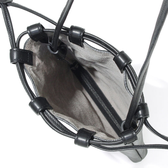 Coulisse 巾着袋 サドルレザー ブラック