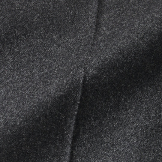 ARECHI ウールカシミヤナイロンストレッチ 1プリーツテーパードパンツ チャコールグレー