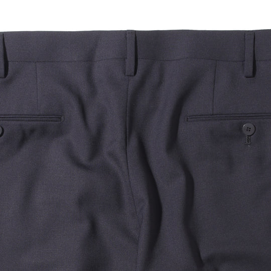 干場別注 2プリーツ　ウールパンツ ネイビー