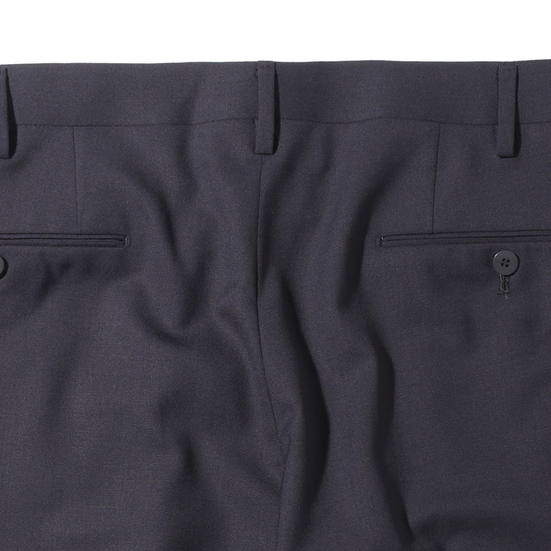 干場別注 2プリーツ　ウールパンツ ネイビー