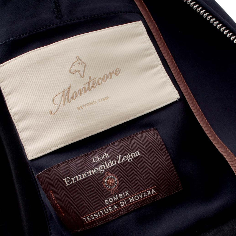 Zegna テクニカルシルク フーデッドブルゾン ネイビー – MINIMAL WARDROBE