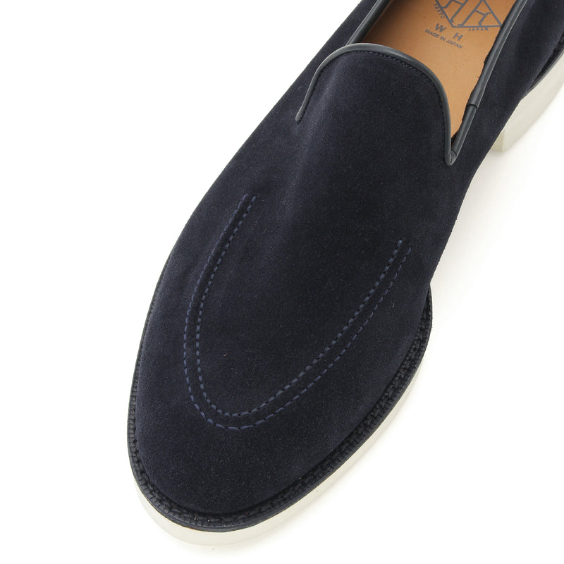 チャールズＦステッド SUPERBUCK スエード アンライニング スリッポン ネイビー