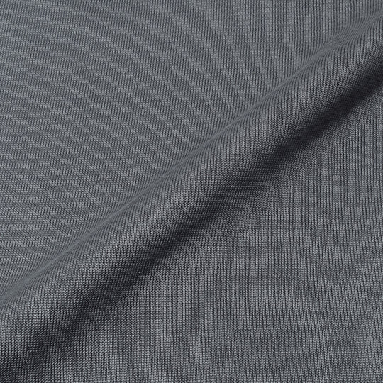 14ゲージウォッシャブルシルク ニットTシャツ グレー