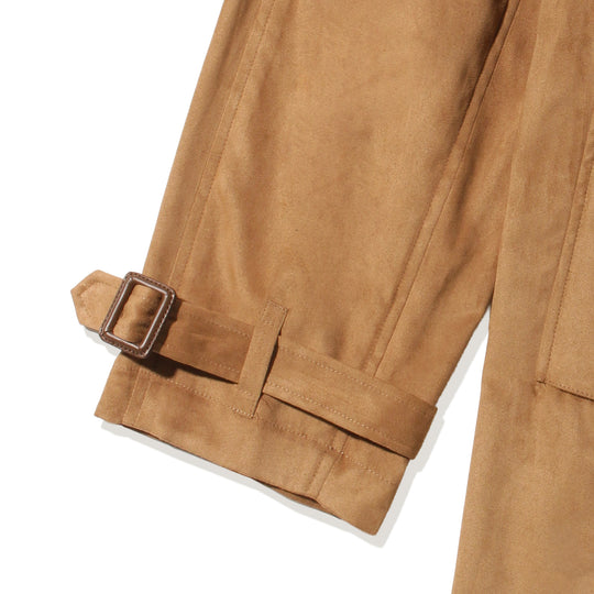 トレンチコート フェイクスエード モカ