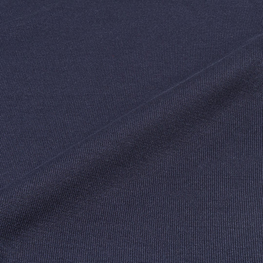 14ゲージウォッシャブルシルク ニットTシャツ ネイビー