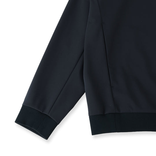 マットツイストスタンドカラー ジップアップジャケット ネイビー