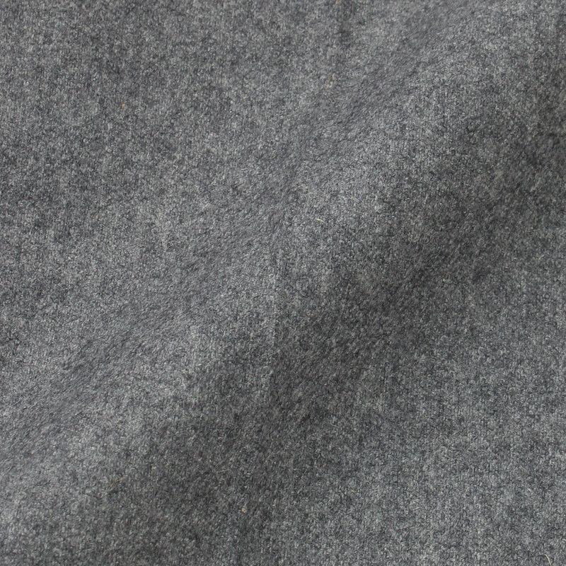 ARECHI ウールカシミヤナイロンストレッチ 1プリーツテーパードパンツ グレー