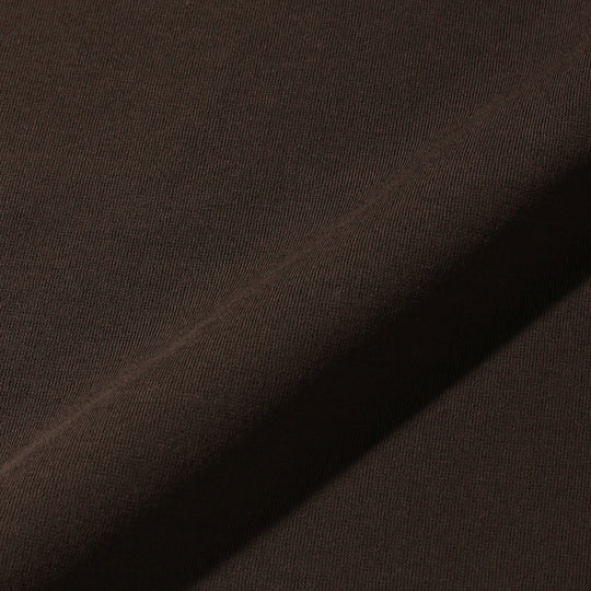 ICE COTTON & CREPE 半袖ポロ ダークブラウン