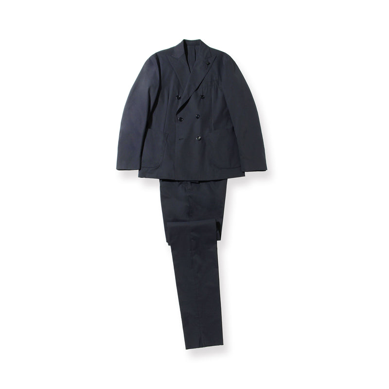 干場別注Wブレストナイロンジャージースーツ ネイビー – MINIMAL WARDROBE