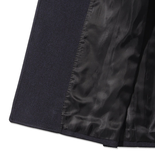 【干場別注】ストレッチカバートクロスダブルチェスターコート ネイビー