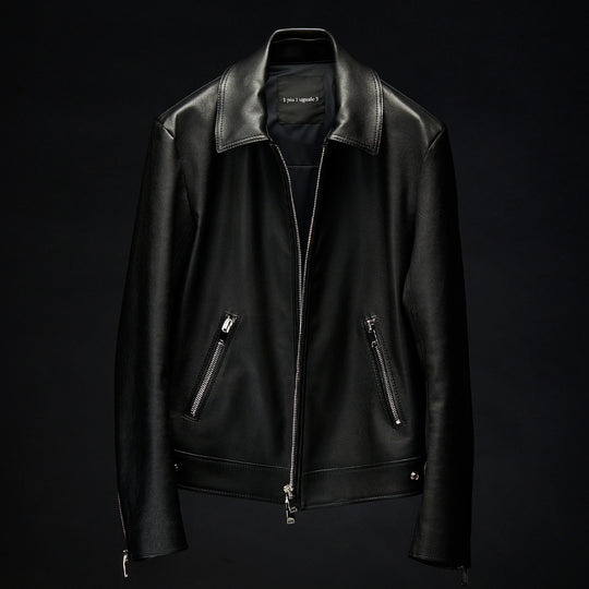 タグ付き！　CELFORD シングルライダースジャケット　黒　ゴールド金具　38 ロンドンから直輸入！シングル 襟付 黒 レザー 牛革 ライダース