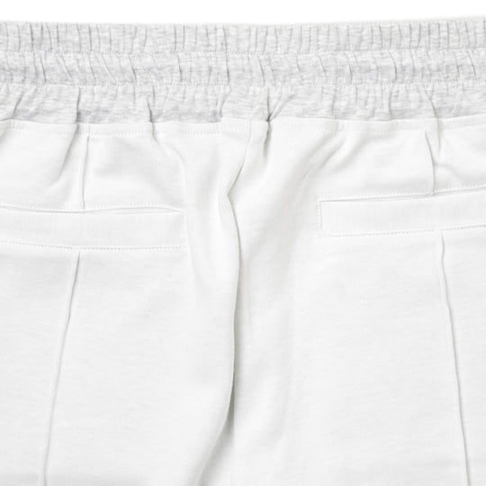 永久クリース パンツ コットン ホワイト/グレー