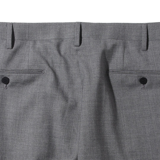 干場別注 2プリーツ　ウールパンツ ミディアムグレー