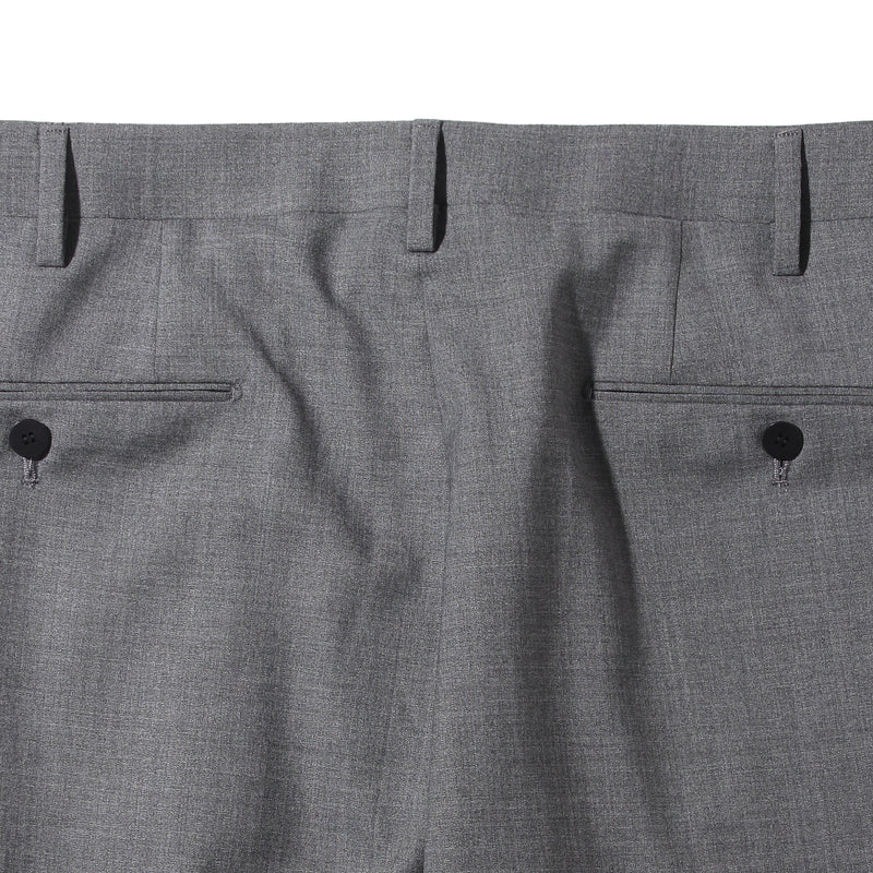 干場別注 2プリーツ　ウールパンツ ミディアムグレー