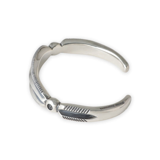 Flat top feather Bangle