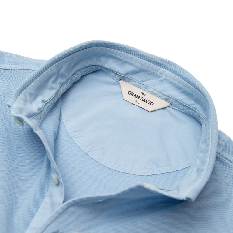 鹿の子 製品染め ポロシャツ S/SLV サックス – MINIMAL WARDROBE