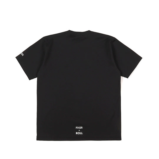 ROLL × FIXER ROLL Logo Print T-shirt プリント Tシャツ ブラック