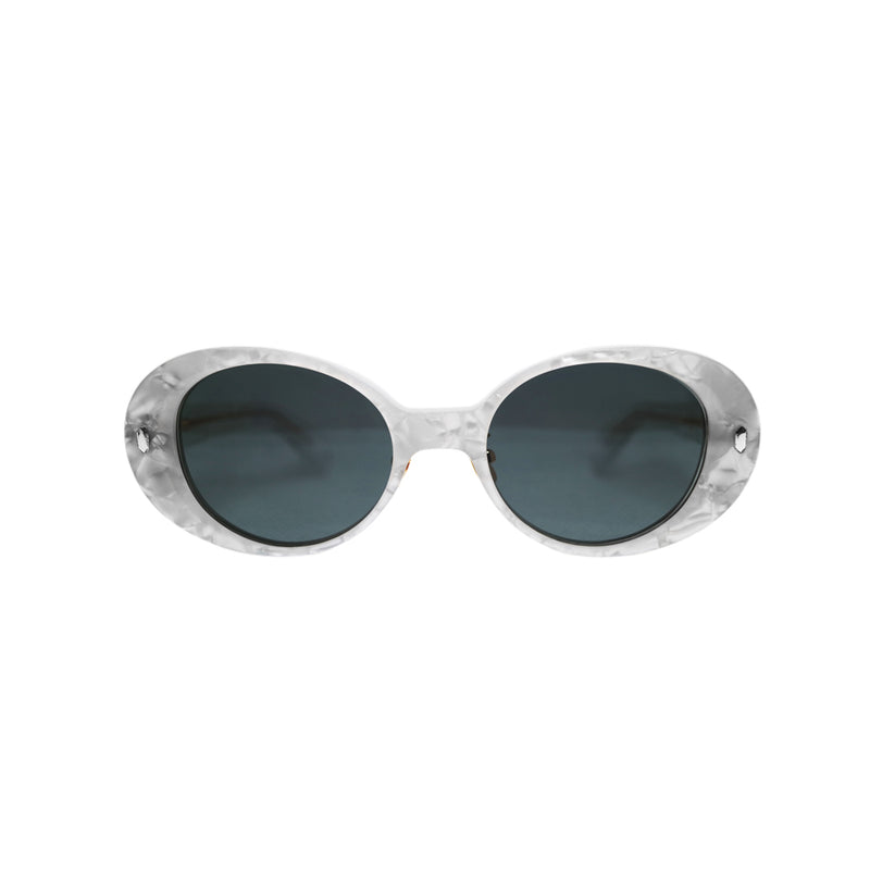 GEFFEN サングラス WHITE PEARL / BLACK SMOKE LENS