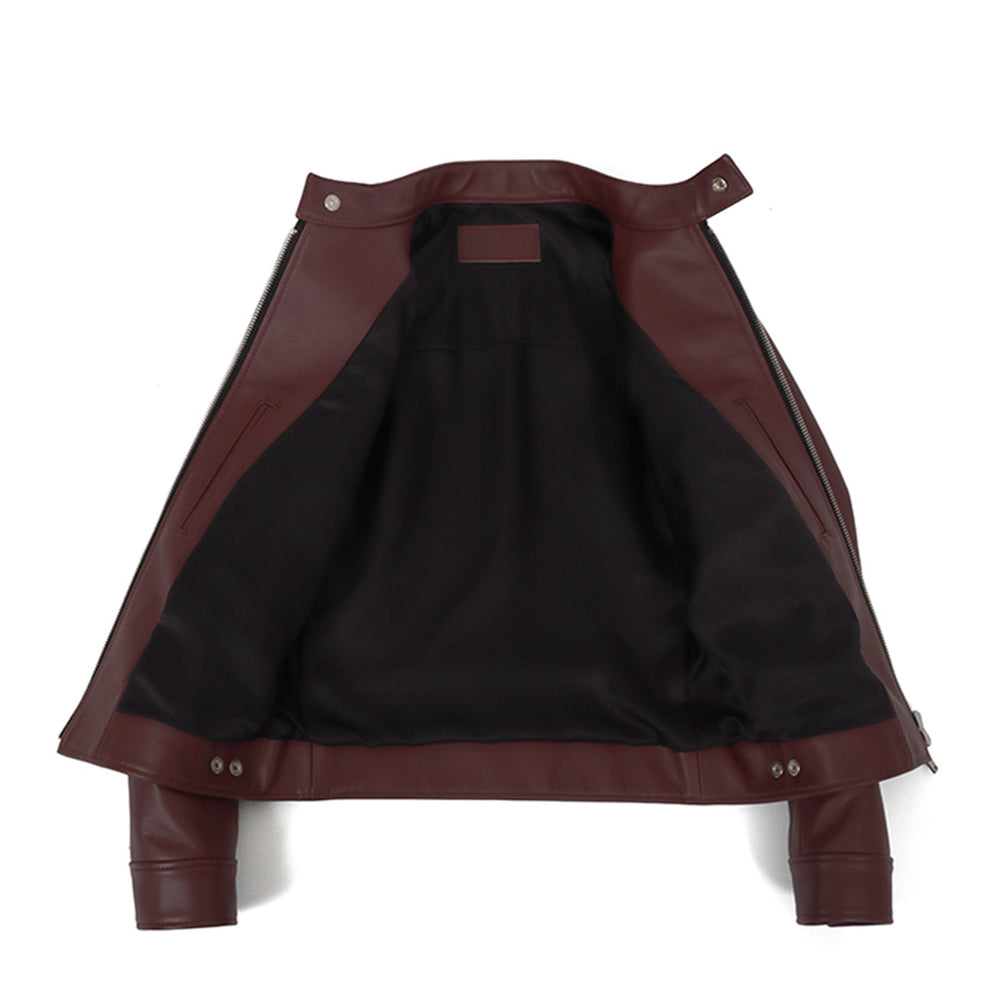 F0 シングルライダース カウレザー バーガンディ – MINIMAL WARDROBE