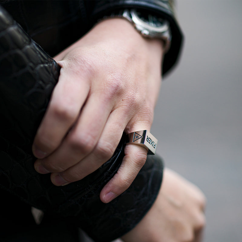 FIXER SIGNET RING 925 SILVER – MINIMAL WARDROBE（ミニマル