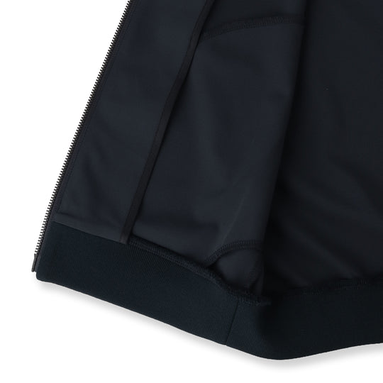 マットツイストスタンドカラー ジップアップジャケット ネイビー