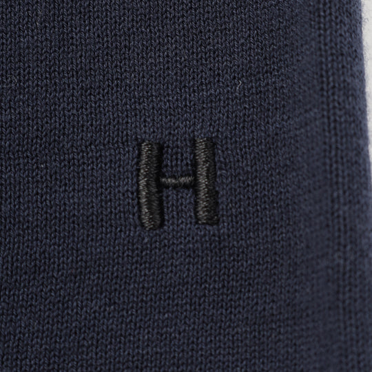 【干場義雅×DRESSTERIOR】ニットポロシャツ ネイビー