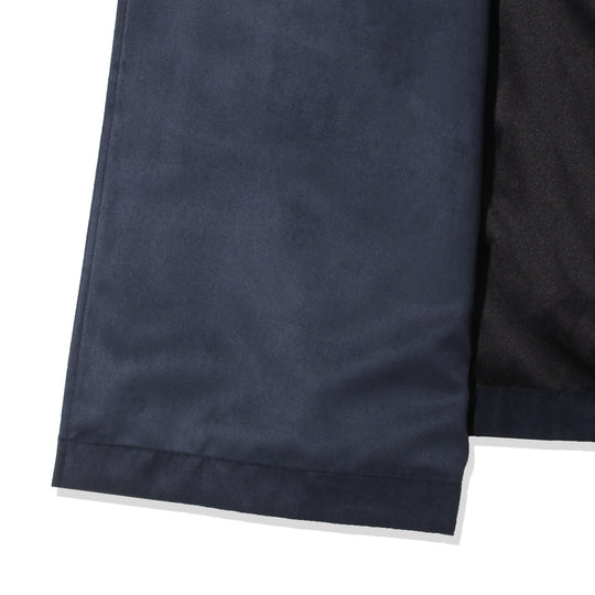 トレンチコート フェイクスエード ネイビー