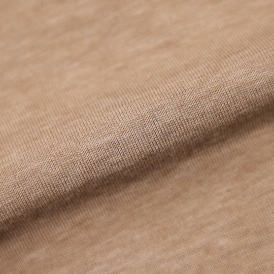 クルーネックニット ライトブラウン