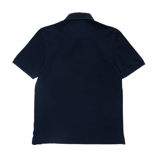 鹿の子 製品染め ポロシャツ S/SLV ネイビー