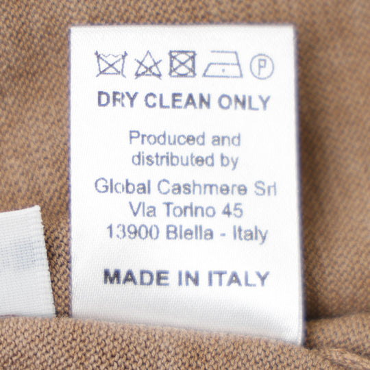 クルーネックニット ライトブラウン