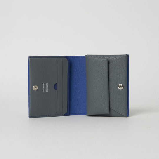 二つ折り財布  398 ブルー＆グレー