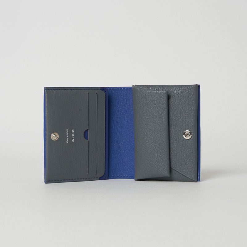 二つ折り財布 398 ブルー＆グレー – MINIMAL WARDROBE
