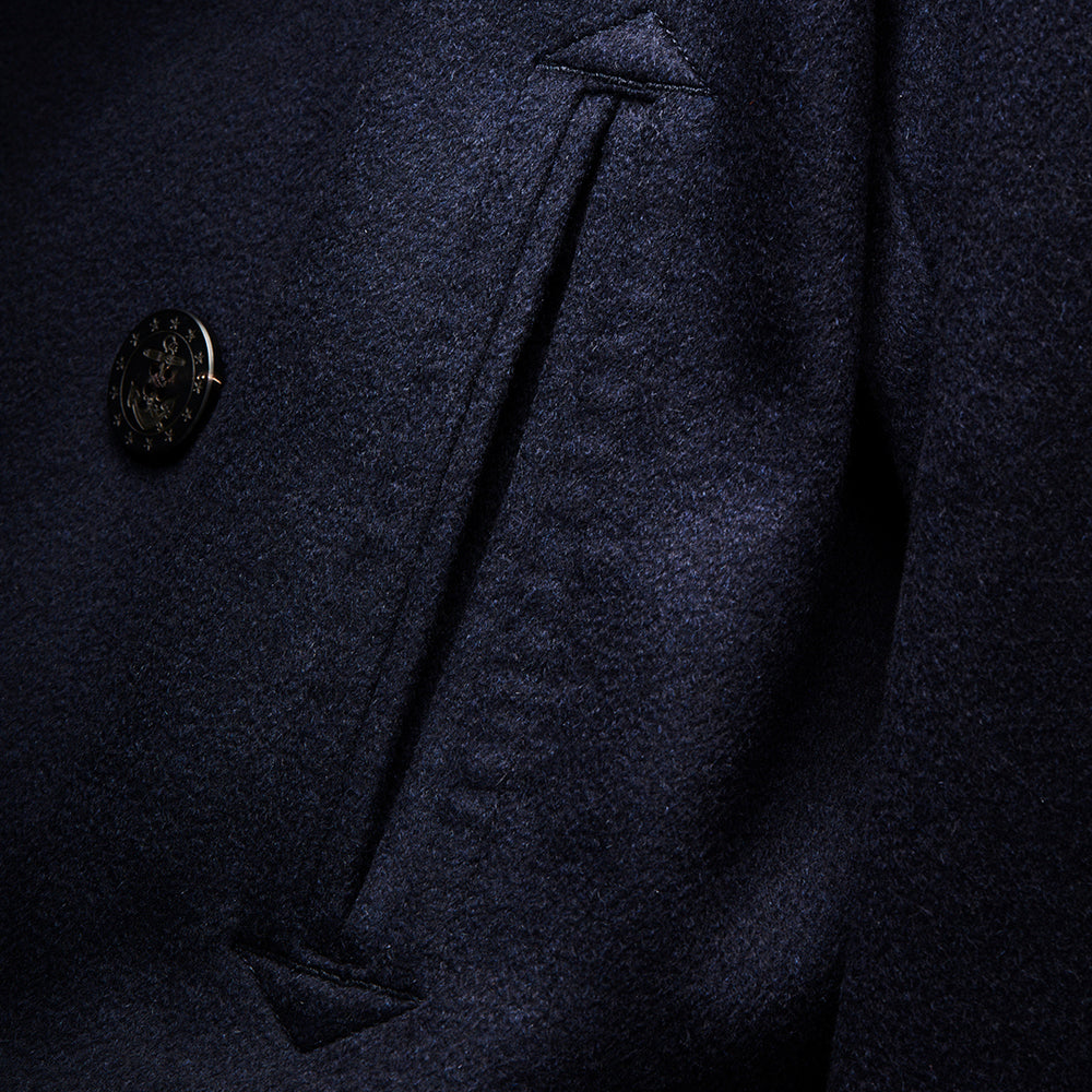 第25弾 13 STAR 10 BUTTON P-COAT NAVY – MINIMAL WARDROBE