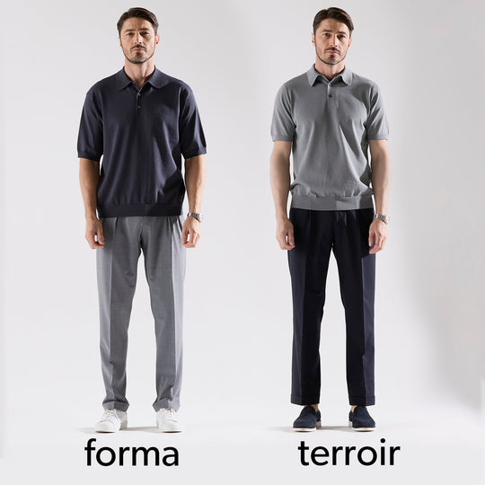 forma リラクシングニットポロ カーキブラウン