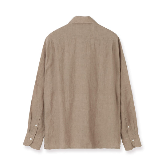 【干場 × ARCODIO共同企画】Lino Moderno Collection バイオウォッシュリネン フラップポケット ベージュ