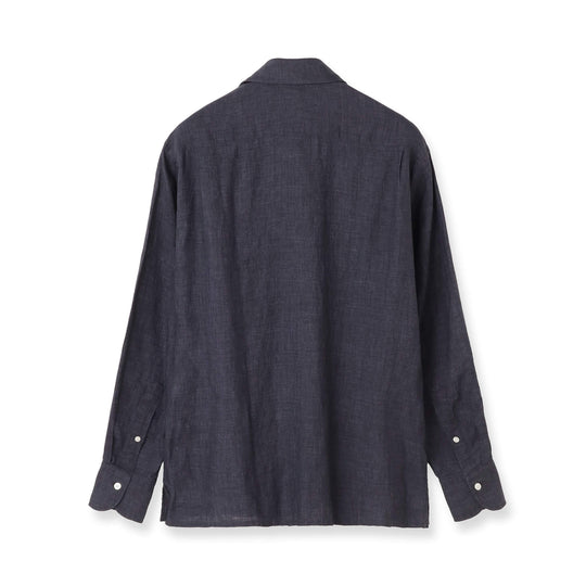 【干場 × ARCODIO共同企画】Lino Moderno Collection バイオウォッシュリネン フラップポケット ネイビー