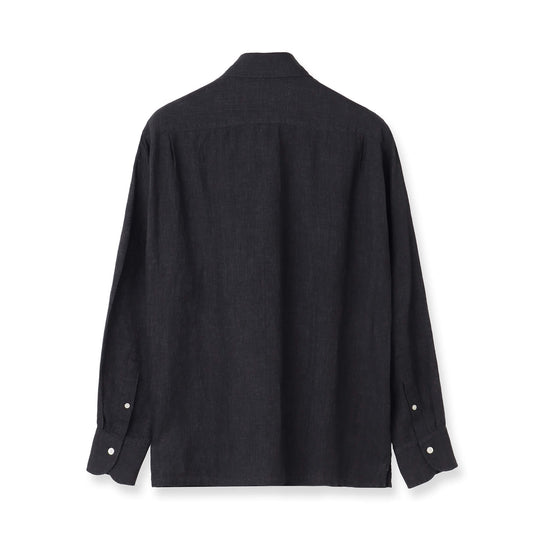 【干場 × ARCODIO共同企画】Lino Moderno Collection バイオウォッシュリネン フラップポケット ブラック