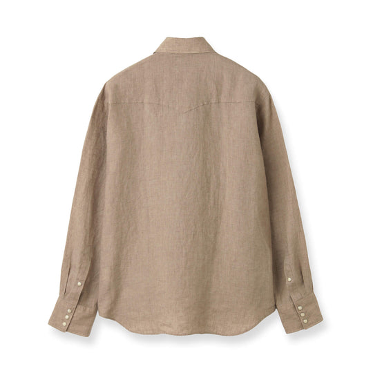 【干場 × ARCODIO共同企画】GINO Lino Moderno Collection  バイオウォッシュリネンウェスタン ベージュ