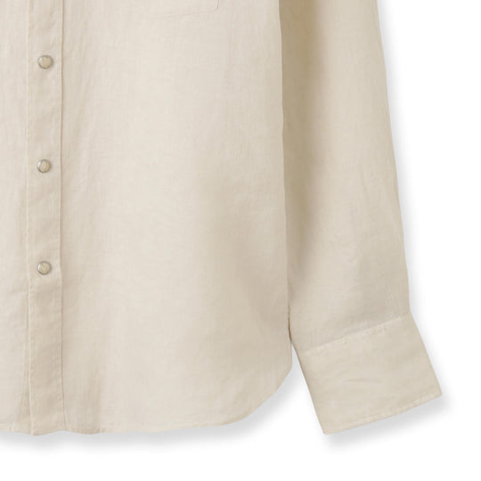 【干場 × ARCODIO共同企画】GINO Lino Moderno Collection  バイオウォッシュリネンウェスタン エクリュ