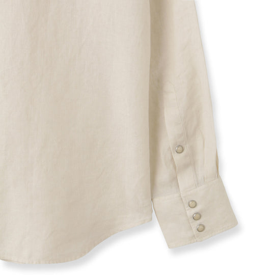 【干場 × ARCODIO共同企画】GINO Lino Moderno Collection  バイオウォッシュリネンウェスタン エクリュ