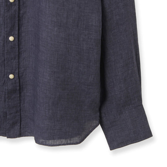 【干場 × ARCODIO共同企画】GINO Lino Moderno Collection  バイオウォッシュリネンウェスタン ネイビー
