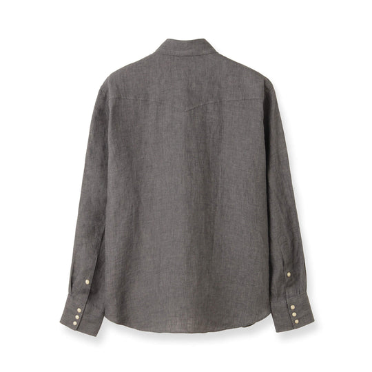 【干場 × ARCODIO共同企画】GINO Lino Moderno Collection  バイオウォッシュリネンウェスタン スレートグレー