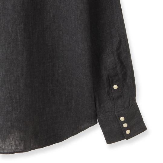 【干場 × ARCODIO共同企画】GINO Lino Moderno Collection  バイオウォッシュリネンウェスタン ブラック
