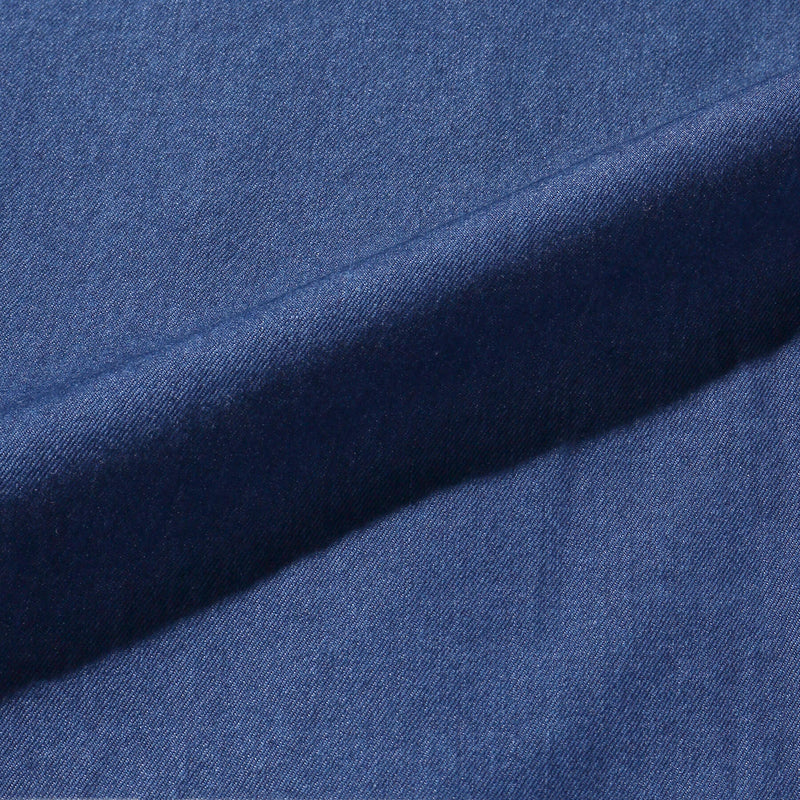 GINO シャンブレーウェスタンシャツ<br>ブルー
