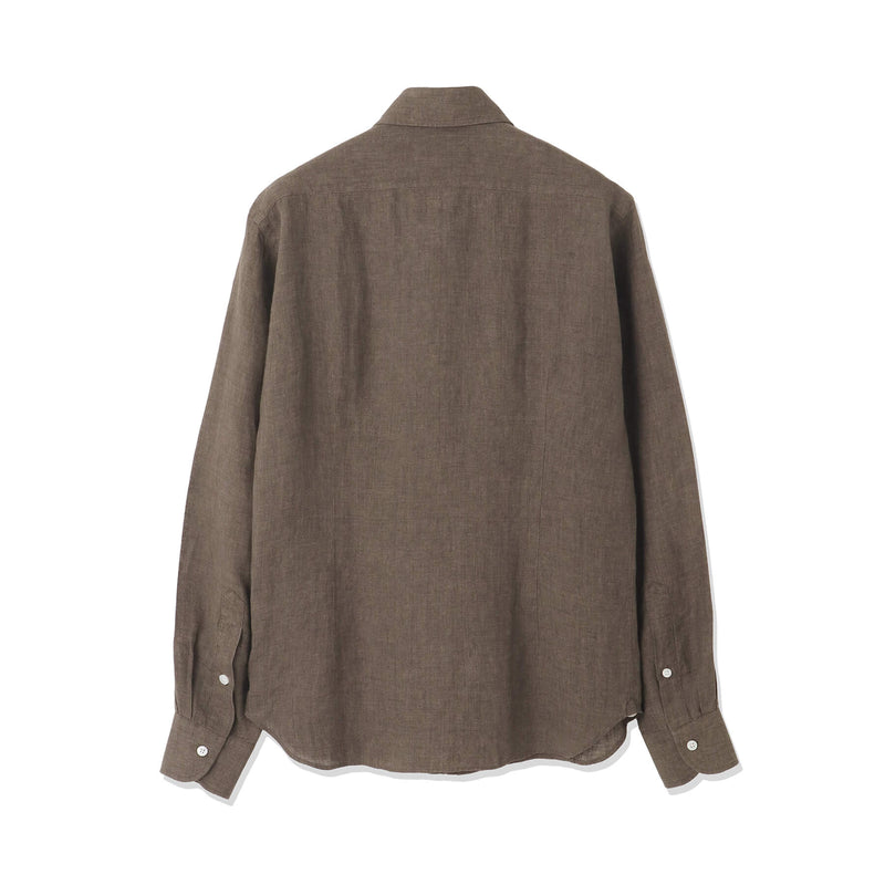 【干場 × ARCODIO共同企画】Lino Moderno Collection バイオウォッシュリネン サファリ ブラウン