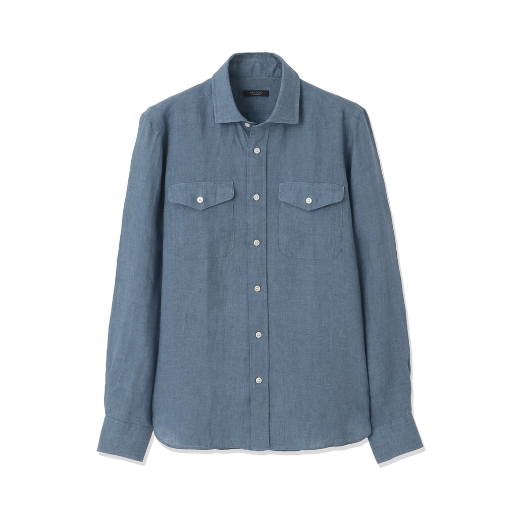 干場 ARCODIO バイオウォッシュリネン サファリ 干場 × ARCODIO共同企画】Lino Moderno Collection バイオ
