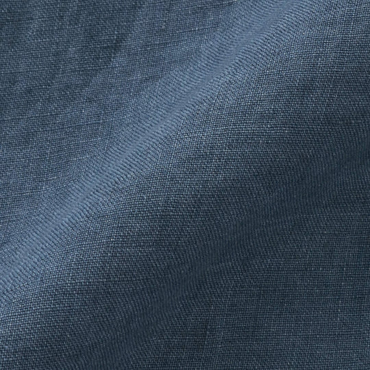 【干場 × ARCODIO共同企画】Lino Moderno Collection バイオウォッシュリネン サファリ スティールブルー